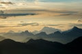 Daybreak Over Mountains Royalty Free Stock Photo