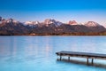 Daybreak and sunrise at Lake Hopfensee