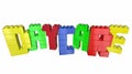 Daycare Child Care Center Toy Blocks Word Royalty Free Stock Photo