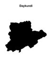 Daykundi outline map Royalty Free Stock Photo