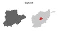 Daykundi outline map Royalty Free Stock Photo