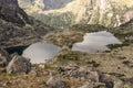 Daylight landscape, view on mountains and lake, Ergaki