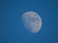 Daylight moon over St Andrews Fife Scotland Royalty Free Stock Photo