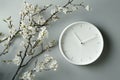 Daylight Saving Time Begins with Spring Forward Clock Royalty Free Stock Photo
