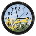 Daylight Saving Time. DST. Wall Clock going to winter time. Turn time forward. Abstract photo of changing time at spring