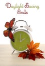 Daylight Saving Time Ends concept Royalty Free Stock Photo