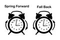 Daylight Saving Time icons set isolated on white background. Spring Forward and Fall Back Time. Royalty Free Stock Photo