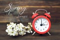 Daylight Saving Time, Spring forward, Summer Time change Royalty Free Stock Photo
