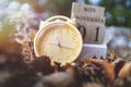 daylight savings time first november Royalty Free Stock Photo