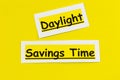 Daylight savings time spring forward saving fall back clock