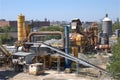 Small cement factory at city suburbs Royalty Free Stock Photo