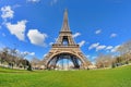 Daylight view of the Eiffel Tower (La Tour Eiffel), is an iron lattice tower located on the Champ de Mars Royalty Free Stock Photo