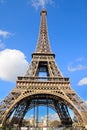 Daylight view of the Eiffel Tower (La Tour Eiffel), is an iron lattice tower located on the Champ de Mars Royalty Free Stock Photo