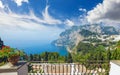 Daylight view of Marina Piccola and Monte Solaro, Capri Island, Italy