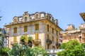 Daylight view to old abandoned hotel or apartments in Rapallo