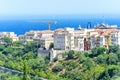 Daylight view to old town with oceanography museum, apartments a