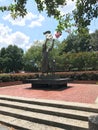 Daylight View of Waving Girl Statue in Savannah, Georgia