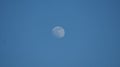 Daylight white full moon isolated in the clear blue sky - perfect wallpaper Royalty Free Stock Photo