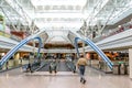 Daylighting roof structure with people walking and people movers