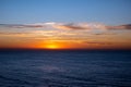 Sunrise over the Southern Ocean from Bird Rock Lookout, Torquay, Victoria, Australia Royalty Free Stock Photo