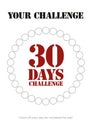 30 Days Challenge Tracker Graphic Royalty Free Stock Photo