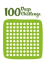 100 Days Challenge Tracker template ready for print Royalty Free Stock Photo