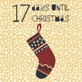 17 Days until Christmas vector illustration. Christmas countdown