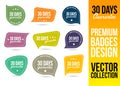 30 Days Guarantee Logo Badge Emblem