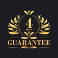 4 Days Guarantee Logo vector, 4 Days Guarantee sign symbol