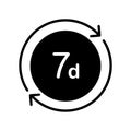 7 days icon. Vector illustration decorative design