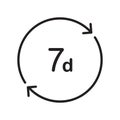 7 days icon. Vector illustration decorative design