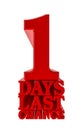 1 days last charge sale banner, illustration 3d rendering Royalty Free Stock Photo
