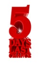 5 days last charge sale banner, 3d rendering Royalty Free Stock Photo
