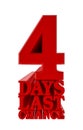 4 days last charge sale banner, 3d rendering Royalty Free Stock Photo