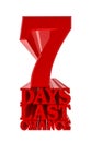 7 days last charge sale banner, 3d rendering Royalty Free Stock Photo