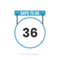 36 Days Left Countdown for sales promotion. 36 days left to go Promotional sales banner