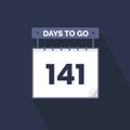141 Days Left Countdown for sales promotion. 141 days left to go Promotional sales banner Royalty Free Stock Photo