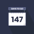 147 Days Left Countdown for sales promotion. 147 days left to go Promotional sales banner Royalty Free Stock Photo