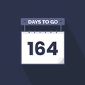 164 Days Left Countdown for sales promotion. 164 days left to go Promotional sales banner Royalty Free Stock Photo