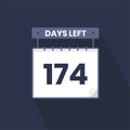 174 Days Left Countdown for sales promotion. 174 days left to go Promotional sales banner Royalty Free Stock Photo