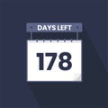 178 Days Left Countdown for sales promotion. 178 days left to go Promotional sales banner Royalty Free Stock Photo