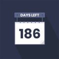 186 Days Left Countdown for sales promotion. 186 days left to go Promotional sales banner Royalty Free Stock Photo