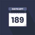 189 Days Left Countdown for sales promotion. 189 days left to go Promotional sales banner Royalty Free Stock Photo
