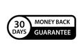 30 days money back guarantee icon vector for graphic design, logo, website, social media, mobile app, UI illustration Royalty Free Stock Photo