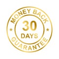 30 days money back guarantee icon vector for graphic design, logo, website, social media, mobile app, UI illustration Royalty Free Stock Photo