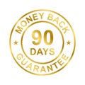 90 days money back guarantee icon vector for graphic design, logo, website, social media, mobile app, UI illustration Royalty Free Stock Photo