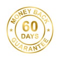 60 days money back guarantee icon vector for graphic design, logo, website, social media, mobile app, UI illustration Royalty Free Stock Photo