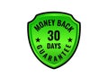 30 Days Money Back Guarantee stamp vector illustration Royalty Free Stock Photo