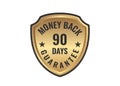 90 Days Money Back Guarantee stamp vector illustration.