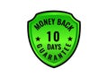 10 Days Money Back Guarantee vector